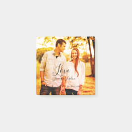 Liefde foto toevoegen naam set. Datum jaar bruilof Post-it® Notes