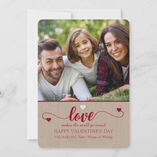 Liefde Foto Valentijnsdag Kaart (Voorkant)