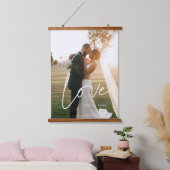 Liefde foto van modern calligrafisch koppel hangend wandkleed (Slaapkamer)