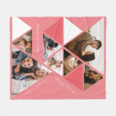 Liefde Fotocollage Moderne Elegante Fleece Deken (Voorkant (Horizontaal))