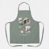 Liefde fotocollage moderne gepersonaliseerde salie schort (Voorkant)