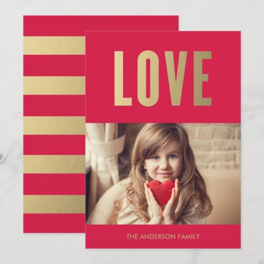 Liefde | Fotokaart Valentijnsdag Feestdagenkaart (Voorkant / Achterkant)