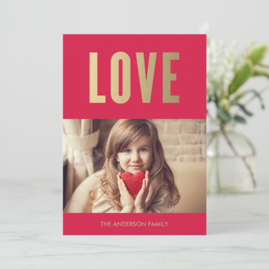 Liefde | Fotokaart Valentijnsdag Feestdagenkaart (Staand voorkant)