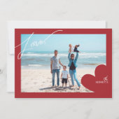 Liefde Frame Foto Valentijnskaarten Bedankkaart (Voorkant)