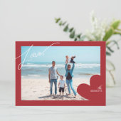 Liefde Frame Foto Valentijnskaarten Bedankkaart (Staand voorkant)