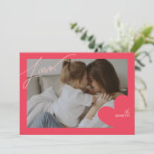 Liefde Frame Foto Valentijnskaarten Bedankkaart (Staand voorkant)