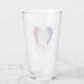 Liefde Frankrijk Vlag Glas (Achterkant)