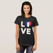 Liefde Frankrijk Vlag T-shirt (Voorkant volledig)