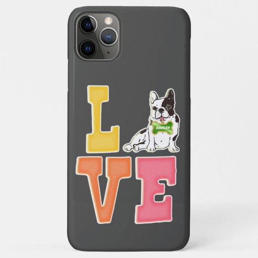 Liefde Franse Bulldog Leuke Hond Papa Hond Mam Case-Mate iPhone Case (Achterkant)