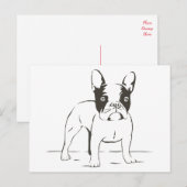 Liefde Franse Bulldog Puppy Dog Post Kaart (Voorkant / Achterkant)