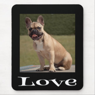 Liefde Franse Bulldog Puppy Hond Zwart Muismatje Muismat