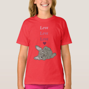 Liefde Franse Bulldog T-shirt