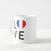 Liefde - Franse vlag Koffiemok (Voorkant links)