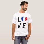Liefde - Franse vlag T-shirt (Voorkant volledig)