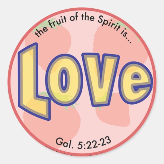 Liefde Fruit van de Spirit Spots Sticker (Voorkant)
