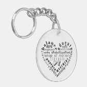 Liefde Fysiotherapie Hart Woord Kunst Sleutelhanger (Voorkant Links)