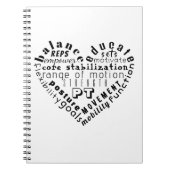 Liefde Fysiotherapie Word Art Spiral Notitieboek (Voorkant)