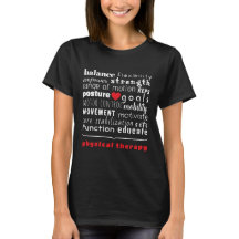 Liefde Fysiotherapie Word Art T-shirt