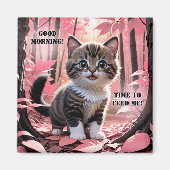 Liefde gaat door de maag Schattigee kittenmagneet Magneet (Voorkant)