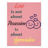 Liefde gaat over digitaal poster citaat printbare  (Voorkant)