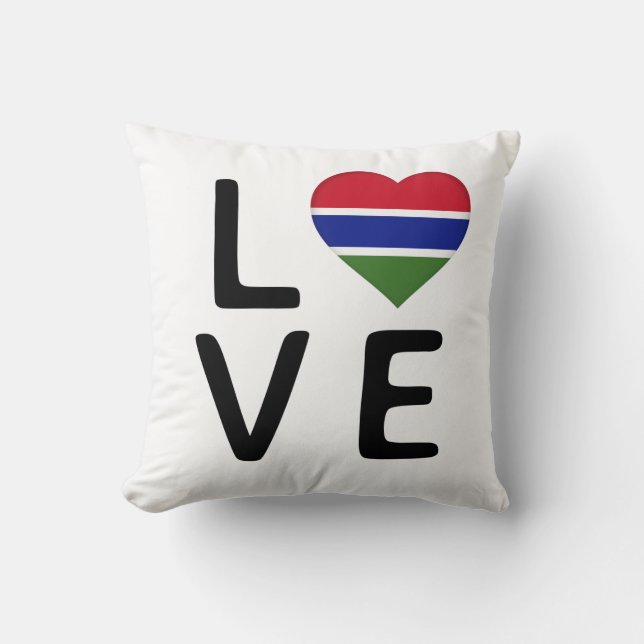 Liefde - Gambia vlag Kussen (Voorkant)