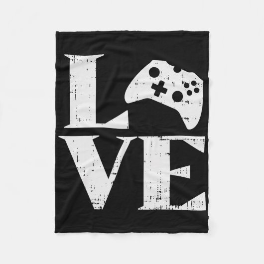 Liefde Gaming Controller Videogames Gamer Vriend Fleece Deken (Voorkant)