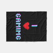 Liefde Gaming Video Game Hart Gamer Fleece Deken (Voorkant (Horizontaal))