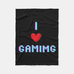 Liefde Gaming Video Game Hart Gamer Fleece Deken