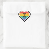 Liefde | Gay Pride Hart Sticker (Tas)