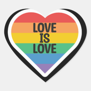 Liefde   Gay Pride Hart Sticker
