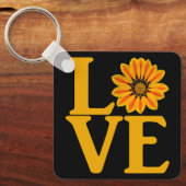 Liefde Gazania Klassiek Sleutelhanger (Voorkant)