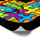 Liefde Gebarentaal Autistische Puzzel Autisme Awar Poster (Hoek)