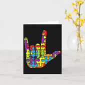 Liefde Gebarentaal - Autistische Puzzel Autisme Be Kaart (Gele Bloem)