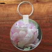 Liefde gebeurt roze pony Wedding Favor Sleutelhang Sleutelhanger (Voorkant)