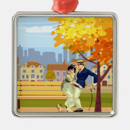 liefde gebonden in een knoop metalen ornament