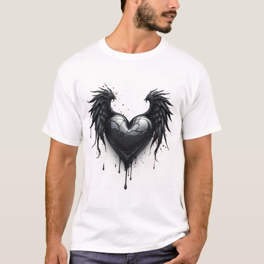 liefde gebroken engel t-shirt (Voorkant)