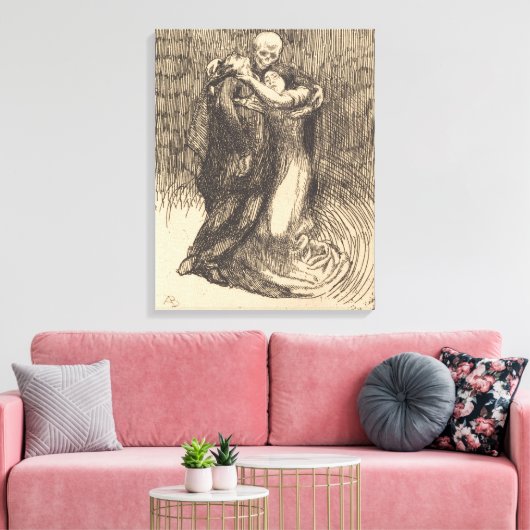 Liefde Geconsecreerd (door Paul-Albert Besnard) Canvas Afdruk (Insitu (Woonkamer))