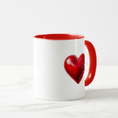 Liefde gedefinieerd door een rood hart. mok (Voorkant rechts)