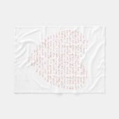 Liefde gedicht in vorm van hart fleece deken (Voorkant (Horizontaal))