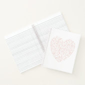 Liefde gedicht in vorm van hart notitieboek (Binnen)