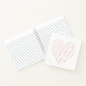 Liefde gedicht in vorm van hart notitieboek (Binnen)