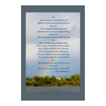 Liefde gedicht met regenboogfoto-Poster