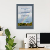 Liefde gedicht met regenboogfoto-Poster Poster (Thuiskantoor)