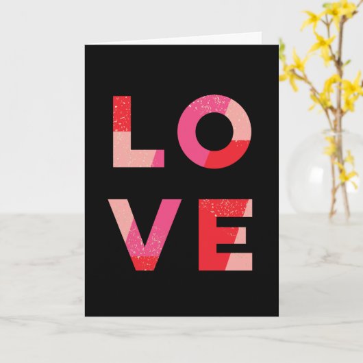 Liefde - gedurfde moderne groeten kaart (Gele Bloem)