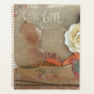 Liefde geeft hoop op gemengde media kunst planner