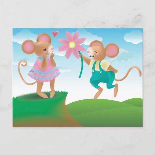 Liefde geeft je vleugels briefkaart (Voorkant)