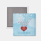 Liefde geeft me vleugels om te vliegen Bruiloft Sa Magneet (Voorkant / Achterkant)