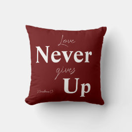 liefde geeft nooit OP Kussen