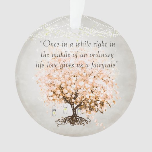 Liefde geeft ons een fairy Tale Heart Leaf Tree We Ornament (voorkant)
