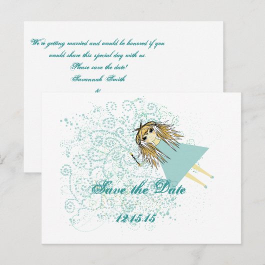 Liefde geeft ons een feiale weddenschap aankondigingskaart (Voorkant / Achterkant)